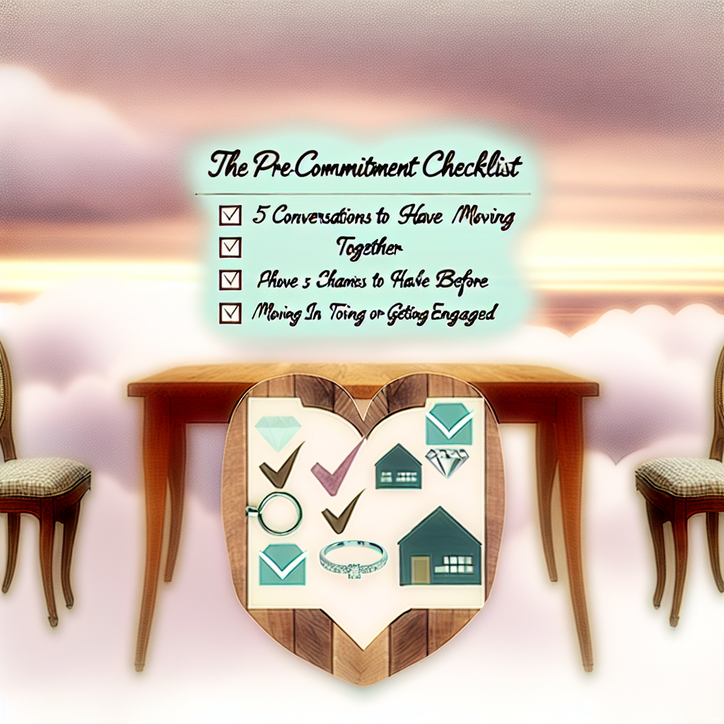 The Pre-Commitment Checklist – 5 Conversations to Have Before Moving in Together or Getting Engaged